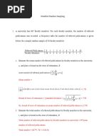 Statistics Stratified Random Sampling