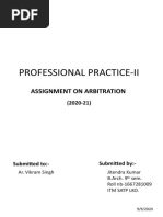 Professional Practice-Ii: Assignment On Arbitration