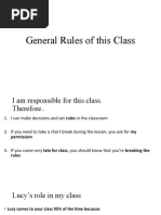 General Rules of This Class