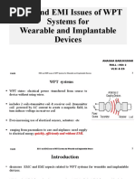 EMC and EMI Issues of WPT Systems For Wearable and Implantable Devices