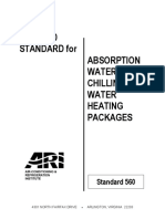 2000 Standard For Absorption Water Chilling and Water Heating Packages