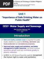 Unit 1 - Importance of Safe Drinking Water On health-SC PDF