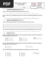 Midterm Retake Answer Sheet