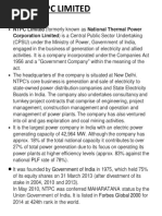 NTPC (National Thermal Power Corpoation)