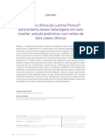 Utilização Clínica Do Lumina-Porous para Enxerto Ósseo Heterógeno em Seio Maxilar: Estudo Preliminar Com Relato de Dois Casos Clínicos