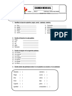 Examen Mensual de Gramática