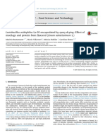 Lacobacillus A Encapsulado Por Atomizacion Efecto Del Mucilago y L Proteina de Semillas de Lino