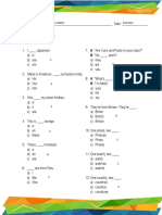 Choose Only ONE Answer.: Placement Test