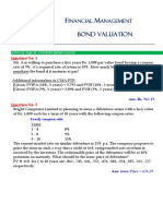 Uestions: Bond Valuation