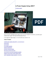 Variable Power Supply Using LM317