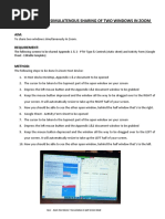 Workaround On Simulatenous Sharing of Two Windows in Zoom