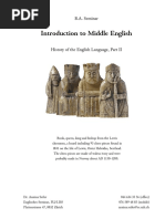 Introduction To Middle English: B.A. Seminar