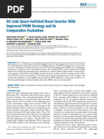 DC-Link Quasi-Switched Boost Inverter With Improved PWM Strategy and Its Comparative Evaluation