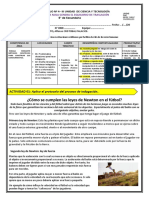 5° SEC. FICHA DE TRABAJO #4 - III UNIDAD Dinamica Lineal y Rozamiento Indaga