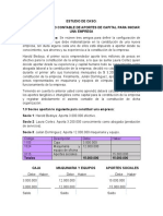 Estudio de Caso Elaborar Un Asiento Contable de Aportes de Capital para Iniciar Una Empresa