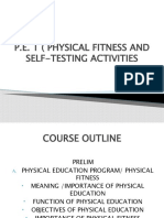 P.E. 1 Physical Fitness Orientation Course Outline