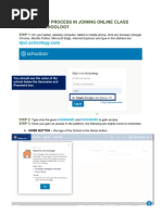Step by Step Process in Joining Online Class Through Schoology PDF