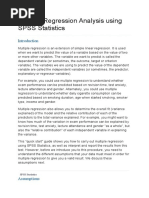 Multiple Regression Analysis Using SPSS Statistics