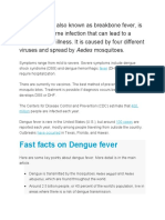 Fast Facts On Dengue Fever