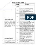 Political Science (Paper - I) : Sr. No. Syllabus Paper Part - A