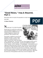 Good News Iraq and Beyond Part 1 by Noam Chomsky