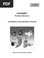 Posiwire: Position Sensors Installation and Operation Manual