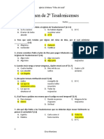 Examen de 2 Tesalonicenses y Judas