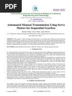 Automated Manual Transmission Using Servo Motors For Sequential Gearbox