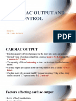 Cardiac Output and Its Control: Made By: Dr. Zara Batool