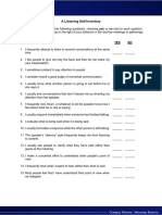 A Listening Self-Inventory: Instructions: Go Through The Following Questions, Checking Yes or No Next To Each Question