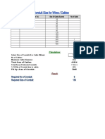 Calculate Conduit Size For Wires / Cables::Calculations