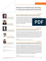 Research of Asphalt Layer Bonding in Lithuanian Pavement Structures