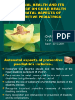 Antenatal Aspect Preventive Peadiarrics