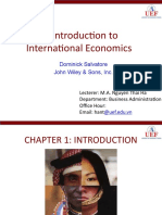 An Introduction To International Economics: Dominick Salvatore John Wiley & Sons, Inc