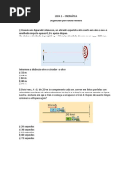 Lista 1 - Cinemática PDF