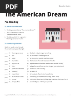 The American Dream: Pre-Reading