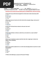 Choose The Correct Answer From The Options Given by UNDERLINING: (0.5X 10 5 Marks)