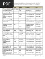 A - Anchoring / Shiphandling: Title Edition Author Publisher Isbn #