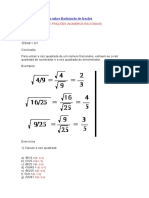 Exercícios Resolvidos Sobre Radiciação de Frações