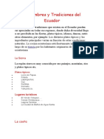 Costumbres y Tradiciones Del Ecuador