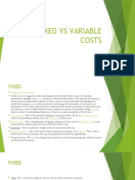 Fixed VS Variable Costs