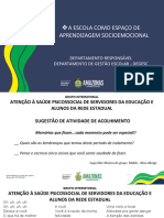 Apresentação A Escola Como Espaço de Aprendizagem Socioemocional