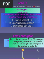 Four Types: GAS Laser Semiconductor Laser Doped Insulator Dye Laser in Semiconductor Laser, The Action Is The Result of Three Key Processes