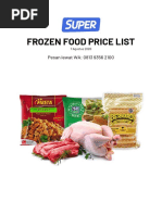 Price List Frozen Food Super 7 Aug 2020