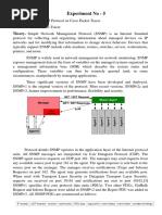 Experiment No - 5: Aim-To Configure SNM Protocol On Cisco Packet Tracer Software-Cisco Packet Tracer Theory
