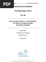 Asia Research Institute Working Paper Series No. 84