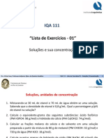 IQA111 Lista de Exercícios 01 - Concentração de Soluções