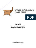 Cadet: Sample Questions