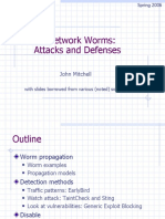 Network Worms: Attacks and Defenses: John Mitchell