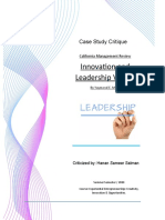 Innovation and Leadership Values: Case Study Critique